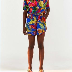 Farm Rio Blue Beaks & Bananas Unisex Shorts